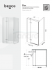 BESCO Kabina prysznicowa Pixa Gun Metal 120x90x195 Lewa PPL129-195GR